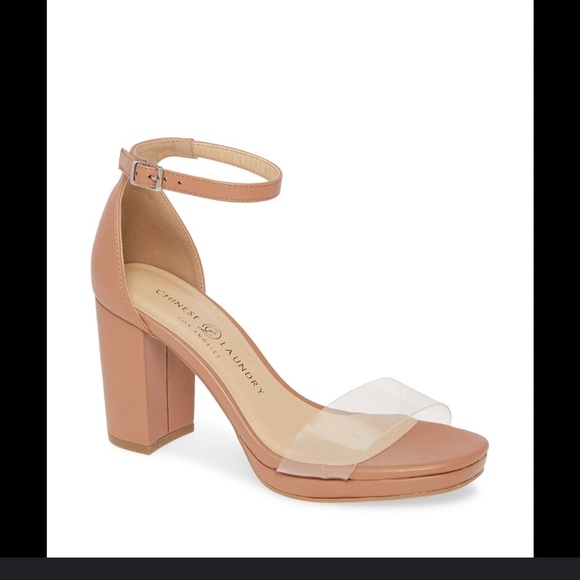 Chinese Laundry Teri Sandal Nude Block Heel Womens Size 10 - Picture 1 of 11